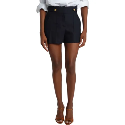 Blaue Shorts mit Knöpfen von , Damen, Größe: M - Veronica Beard - Modalova