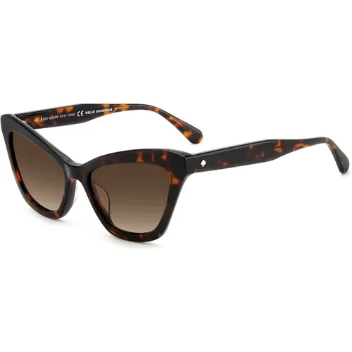 Havana Shaded Sonnenbrille AMELIE/G/S,/Dark Grey Shaded Sunglasses Amelie/G/S - Kate Spade - Modalova