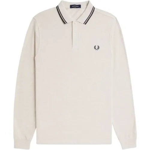 Langarm-Poloshirt mit Streifenbesatz , Herren, Größe: 2XL - Fred Perry - Modalova