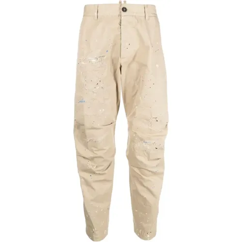 Desert Tan Skipper Pants , male, Sizes: M - Dsquared2 - Modalova