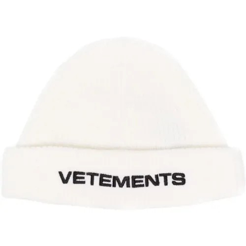 Wool Ribbed Knit Hat , male, Sizes: M - Vetements - Modalova