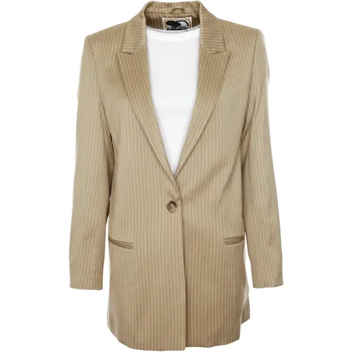 Eleganter Blazer mit Streifenmuster , Damen, Größe: L - Munthe - Modalova