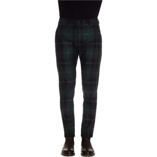 Slim-fit Tartan Hose , Herren, Größe: W32 - DEPARTMENT FIVE - Modalova