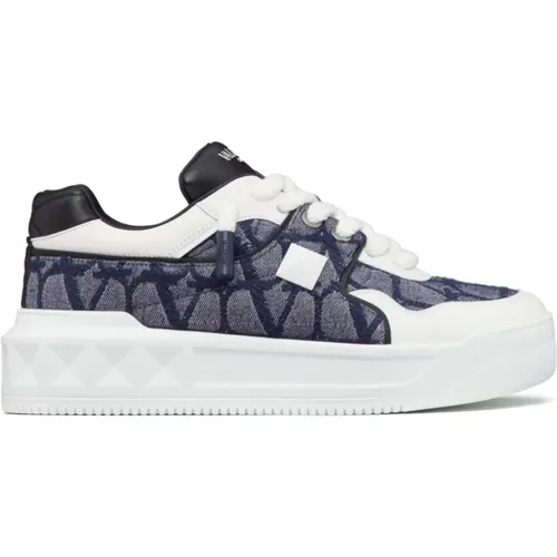 Sneakers with Iconographe Jacquard Fabric , male, Sizes: 10 UK - Valentino Garavani - Modalova