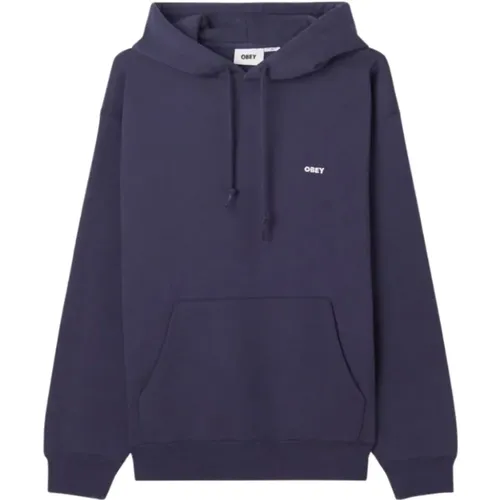 Mutige Kapuze Fleece Pullover , Herren, Größe: XS - Obey - Modalova