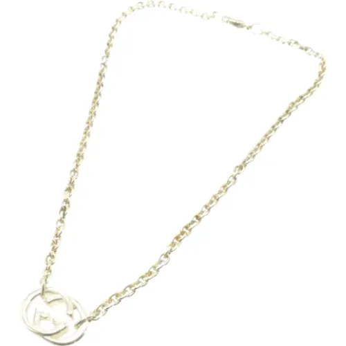 Pre-owned Silver necklaces , female, Sizes: ONE SIZE - Gucci Vintage - Modalova