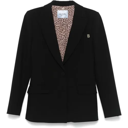 Tailored Jacket with Gold Details , female, Sizes: L, XL, M, 2XS, XS - Blugirl - Modalova