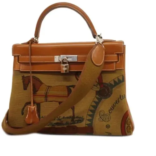 Pre-owned Canvas handbags , female, Sizes: ONE SIZE - Hermès Vintage - Modalova