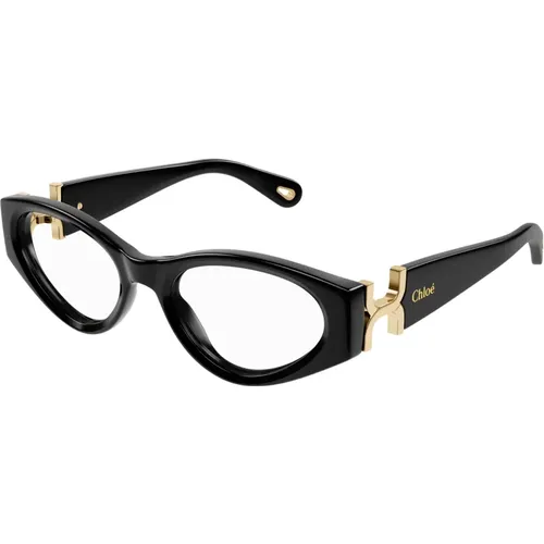 Modische Brille in Schwarz , Damen, Größe: 53 MM - Chloé - Modalova