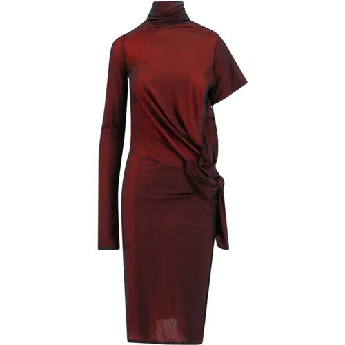 Turtleneck Dress with Side Knot Detail , female, Sizes: XS, 2XS - Maison Margiela - Modalova