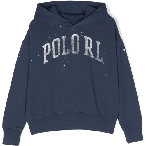 Kinder Baumwoll Blauer Sweatshirt mit Logo-Druck - Ralph Lauren - Modalova