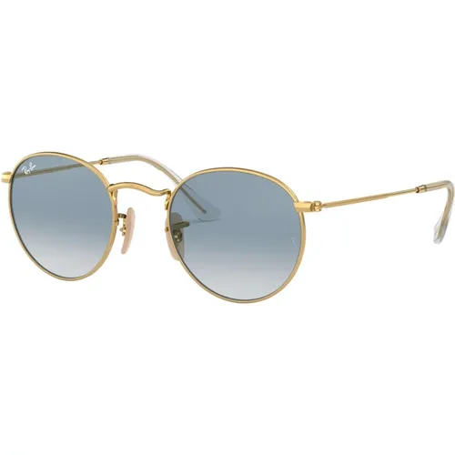 Round Metal Sunglasses Gold/Blue Shaded , male, Sizes: 50 MM - Ray-Ban - Modalova