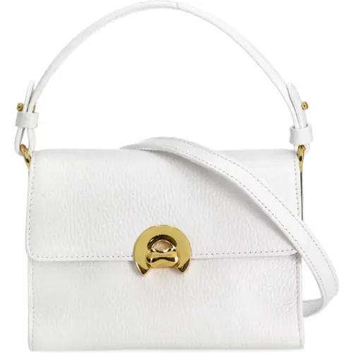 Pebbled Leather Handbag with Lock Fastening , female, Sizes: ONE SIZE - Coccinelle - Modalova