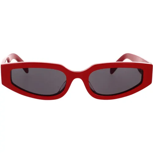 Geometric Sunglasses with Acetate Frame and Grey Lenses , unisex, Sizes: 54 MM - Celine - Modalova