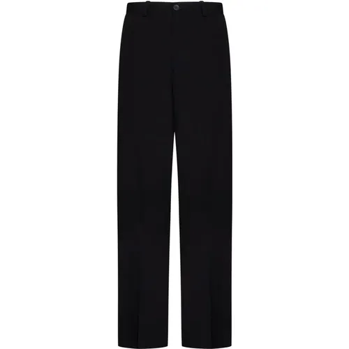 Trousers with White/Blue Detail , male, Sizes: M, S - Balenciaga - Modalova