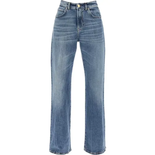 Weite Jeans mit lockerem Schnitt und weitem Bein - pinko - Modalova