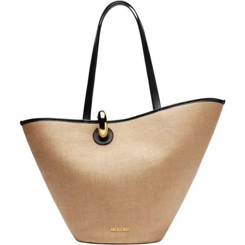 Canvas Leder Trim Schultertasche - Jacquemus - Modalova