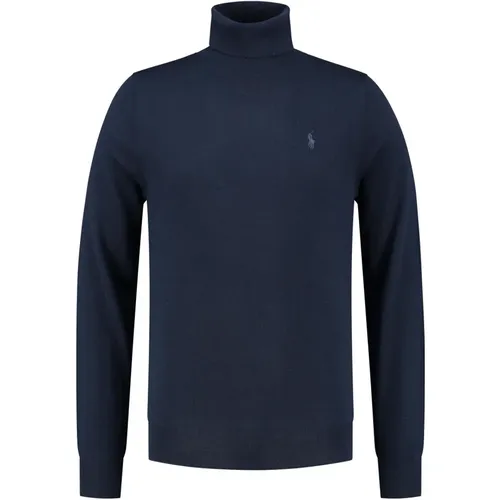 Klassischer Blauer Langarm-Pullover , Herren, Größe: XL - Polo Ralph Lauren - Modalova