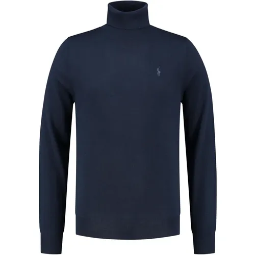 Klassischer Blauer Langarm-Pullover , Herren, Größe: S - Polo Ralph Lauren - Modalova