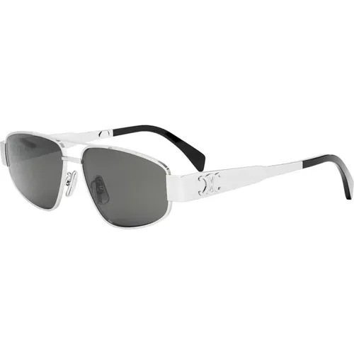 Stylische Sonnenbrille mit silbernem Rahmen , unisex, Größe: 57 MM - CELINE - Modalova