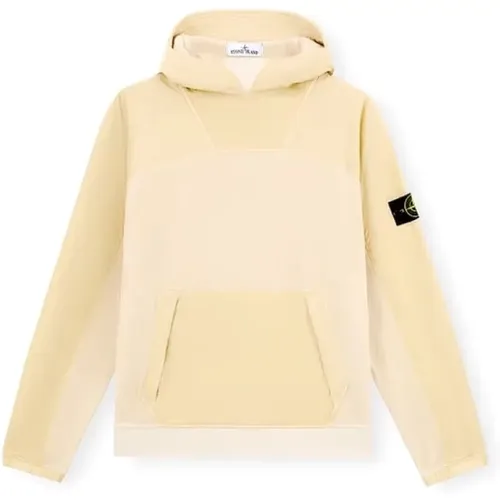 Baumwolle Pile Nylon Sweatshirt Raglan Tasche - Stone Island - Modalova