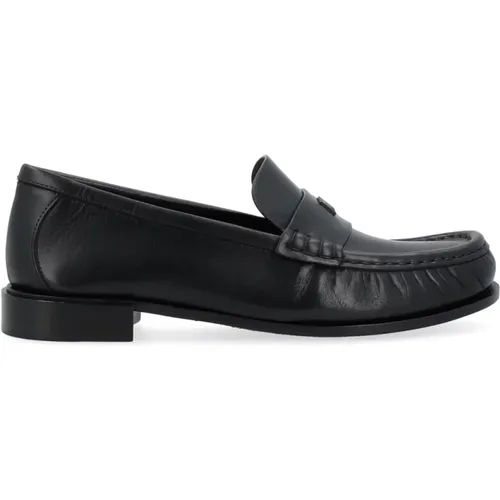 Leather Loafer Moccasin , female, Sizes: 5 1/2 UK, 4 UK, 7 UK, 6 UK - Max Mara - Modalova