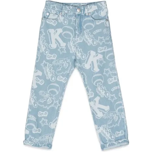 Jungen Allover Print Baumwoll Jeans - Kenzo - Modalova