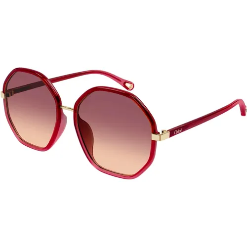 Sunglasses,Braun Shaded Sonnenbrille - Chloé - Modalova
