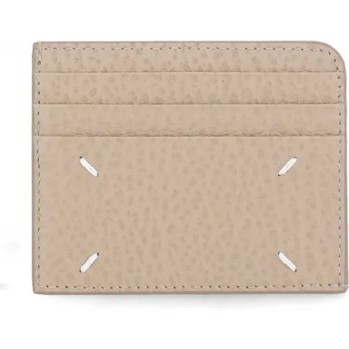 Pebbled Leather Card Holder , unisex, Sizes: ONE SIZE - Maison Margiela - Modalova