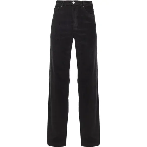 Elegant Wide-Leg Velvet Corduroy Pants , female, Sizes: W30, W29, W27 - Dondup - Modalova