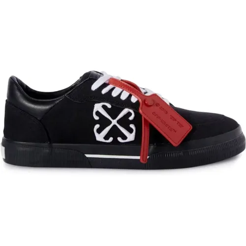 Canvas Sneakers with Embroidered Logo , male, Sizes: 8 UK - Off White - Modalova