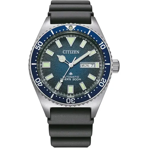 Automatic Blue Silicone Watch , female, Sizes: ONE SIZE - Citizen - Modalova