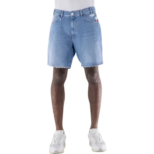 Stylische Denim-Shorts für Männer , Herren, Größe: W32 - Amish - Modalova