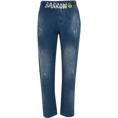 Denim Hose mit Elastischem Bund , Herren, Größe: XS - BARROW - Modalova