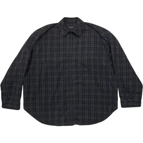 Detachable Check Pattern Shirt , male, Sizes: XS - Balenciaga - Modalova