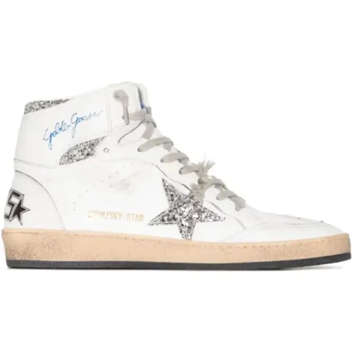 Sky Star Sneakers mit Glitzerdetail , Damen, Größe: 36 EU - Golden Goose - Modalova