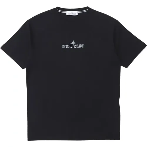 Handbedrucktes T-Shirt mit Einzigartigem Design , Herren, Größe: XL - Stone Island - Modalova