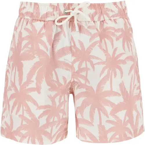 Palm Tree Print Bermuda Shorts - Palm Angels - Modalova