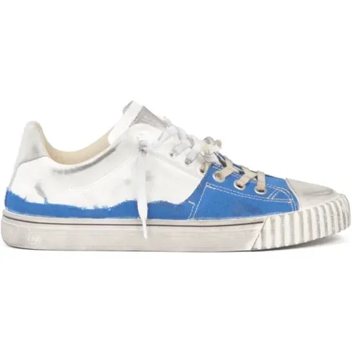 Sky Blue Canvas Sneakers , male, Sizes: 7 UK - Maison Margiela - Modalova