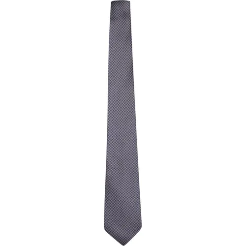 Silk Tie with Micro-Pattern , male, Sizes: ONE SIZE - Canali - Modalova