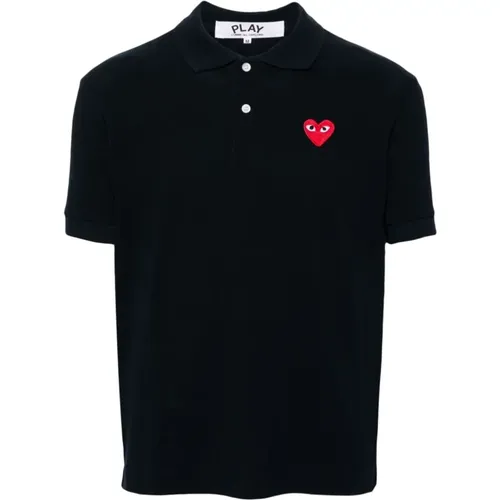 Heart Patch Polo Shirt , female, Sizes: S - Comme des Garçons - Modalova