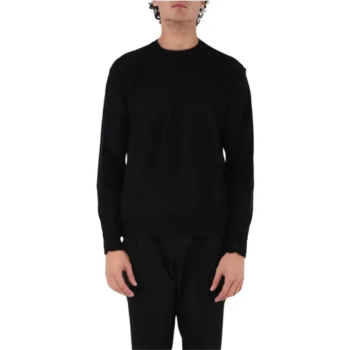 Kid Mohair Ribbed Sweater , male, Sizes: M, 2XL, L - Roberto Collina - Modalova