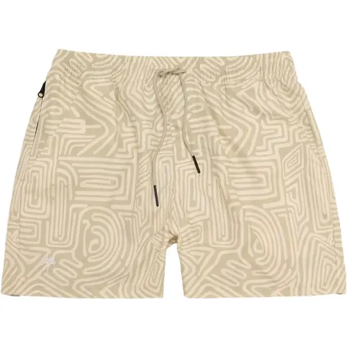Labyrinth Swim Shorts , male, Sizes: L, M, S - OAS - Modalova