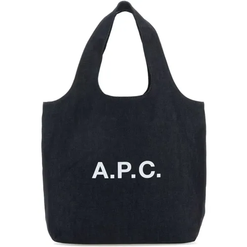 Stylish Denim Shopping Bag , female, Sizes: ONE SIZE - A.p.c. - Modalova