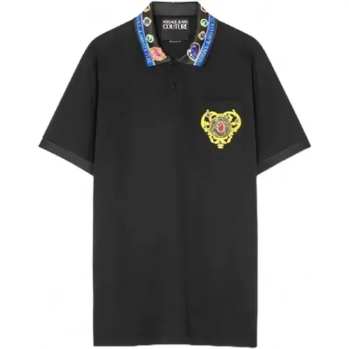 Klassisches Polo-Shirt für Männer , Herren, Größe: L - Versace - Modalova