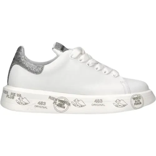 Leather Glitter Sneakers for Women , female, Sizes: 3 UK, 4 UK - Premiata - Modalova