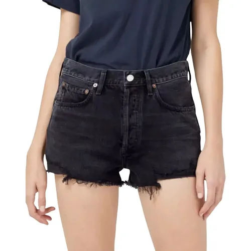 Schwarze Denim-Shorts Parker Stil - Agolde - Modalova