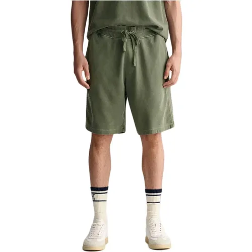 Sunfaded Denim Shorts , male, Sizes: XL, L, M - Gant - Modalova