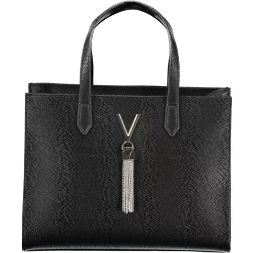 Schwarze Polyethylen-Handtasche , Damen, Größe: ONE Size - Valentino by Mario Valentino - Modalova