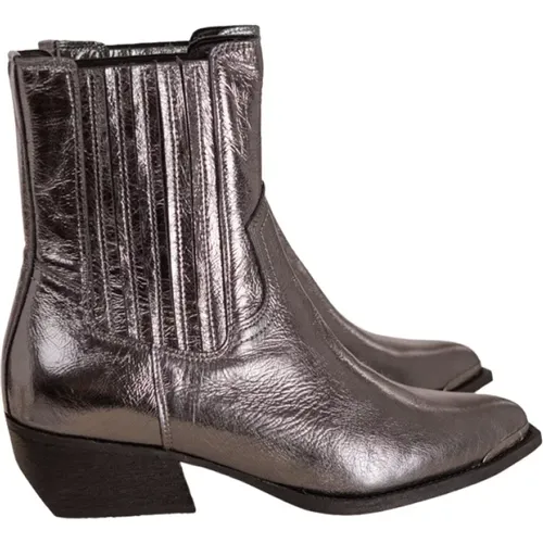 Metallic Look Ankle Boots , female, Sizes: 8 UK, 6 UK, 5 UK, 7 UK - Toral - Modalova